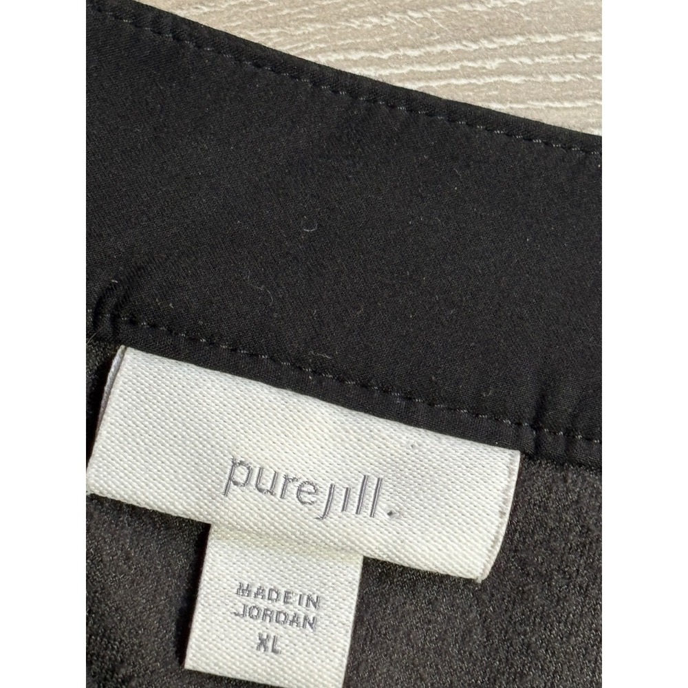 Pure Jill J. Jill Black Velour Split V-Neck Tunic Top Whimsigoth Velvet Fairy - Picture 4 of 7